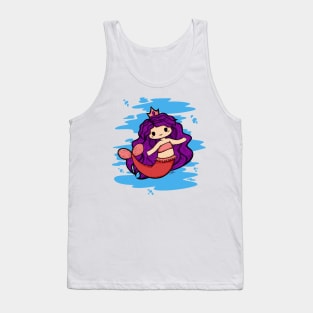 Cute Mermaid Illustration Tank Top